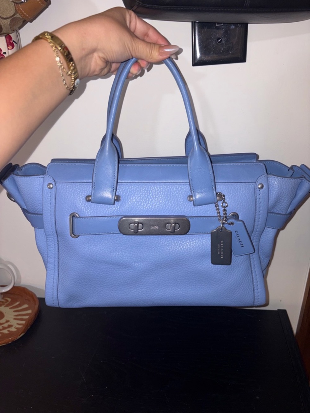 Coach Swagger Carryall Bag in baby blue
